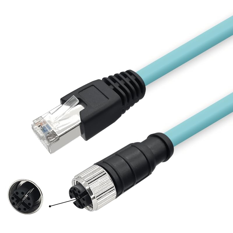 Cable Ethernet Industrial Cat7 1 m M12 a RJ45 miniatura 1