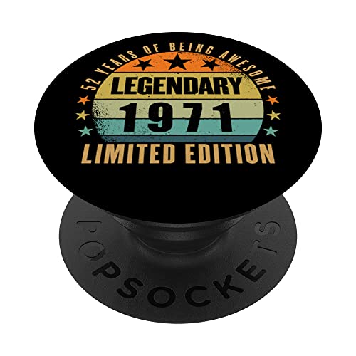 52 cumpleaños Año de nacimiento 1971 Edición limitada PopSockets PopGrip Intercambiable