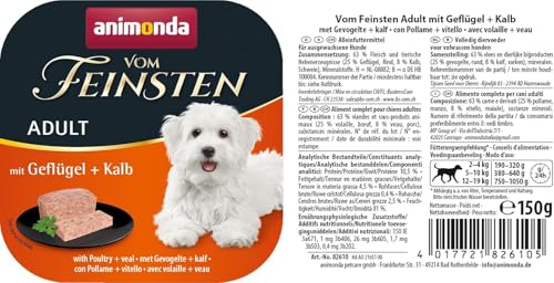 animonda Vom Feinsten Adult Geflügel + Kalb (22 x 150 g), Hundenassfutter für ausgewachsene Hunde… – Ansicht 5