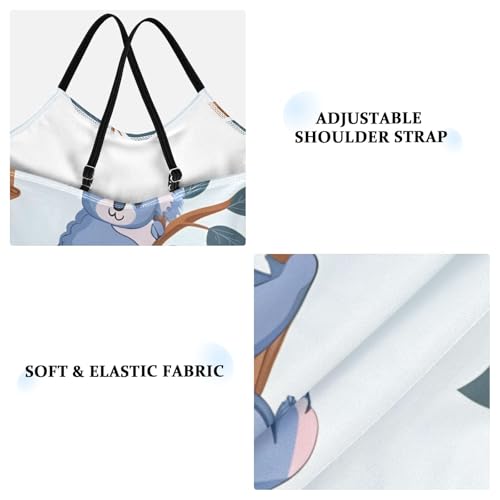 Bolaz Girls Swimsuits One-Piece Bathing Suits Multicolor Kids Sport Summer Beach Swimwear for 3-10 Years Old-Cartoon Little Koalas3