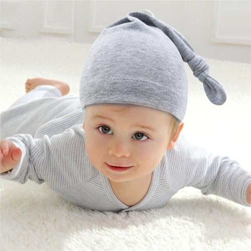 Breathable Baby Bonnet Hat Solid Color Newborns Bonnet Hospital Caps Comfortable Headwear for 0 to 2 Months Unisex2