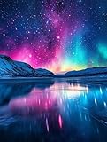 Diamond Painting Northern Lights Diamond Art Kits for Adults Beginner, 5D Peinture Diamant Blue, DIY Round Full Drill Gem Art Crystal Paintings Crafts for Room Decor Wall Aesthetics 20x28in 5727-HX