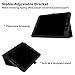 Case for Samsung Galaxy Tab E 9.6 inch 2015 (SM-T560 T561 T565 SM-T567V), Slim Leather Folding Stand Full Protective Cover Case,with Stylus Pen,Screen Film (Black)