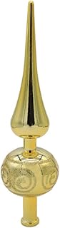 STOBOK Shiny Glass Xmas Tree Topper - Painted Metal 3D Plastic Finial for Christmas Tree Treetops