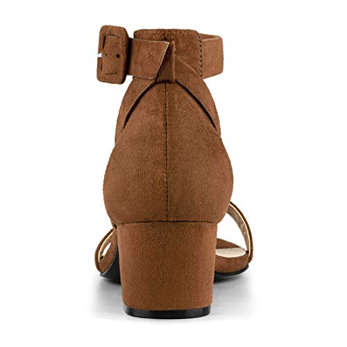 Allegra K Women's Ankle Strap Block Low Heel Sandal by Allegra K - Used condition - Image 4