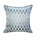 YJLLOVE Poszewki na poduszki, faktura krzyżowa, błyszczący, żakardowy, tkany, szary, niebieski, 45 x 45 cm, aksamitna poszewka na poduszkę, dekoracja domu, fotel, sofa, poszewka na poduszkę