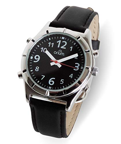Orium 11837 Montre parlante Casual, Noir et Blanc, 24 cm