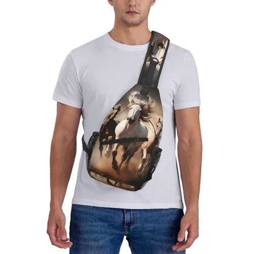 Bolso bandolera con diseño de caballo para mujeres y hombres miniatura 7