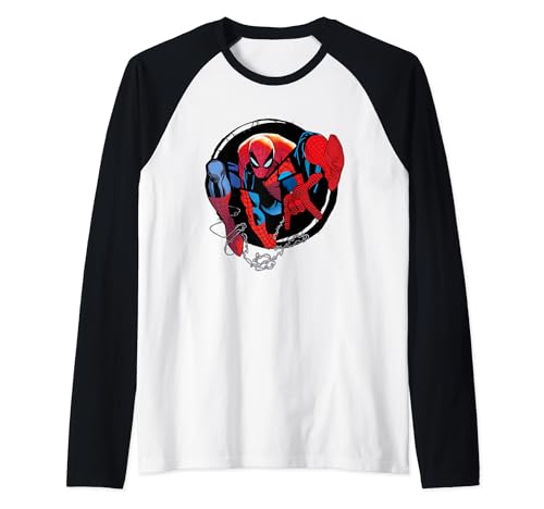 T-shirt Spider-Man Marvel de style baseball raglan Beyond Amazing pour fan de comics