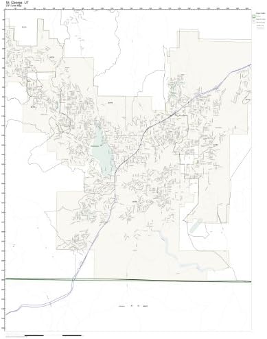 Amazon.com: Working Maps Zip Code Wall Map of St. George, UT Zip Code ...