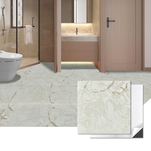 Art3d White Grey Vein Marble Tiles