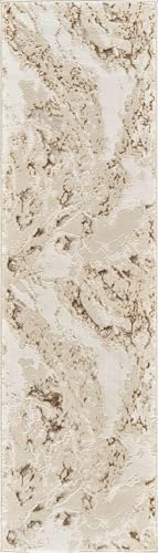 Picasso Modern Living Room Rug - Abstract Area Rugs Beige - Runner 60x220 cm - Cosy Home Interiors Picasso Modern Living Room Rug - Abstract Area Rugs Beige - Runner 60x220 cm - Image 3