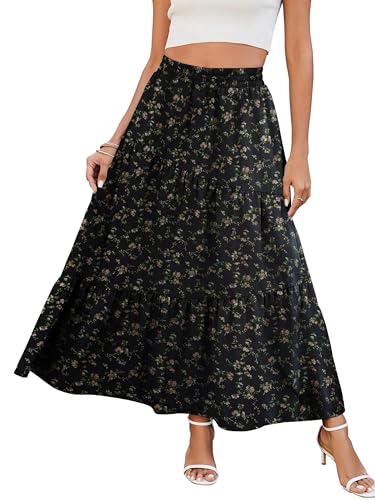 Timuspo Boho Rock Lang Damen Hohe Elastische Taille Sommer Pleated...