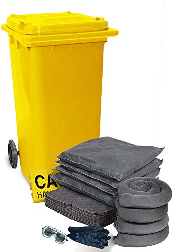 Spill kit 80 Litre capacity,chemical use with wheeled troley-SCHOELLER,Made In UK