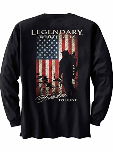 Legendary Whitetails Men's Freedom to Hunt Long Sleeve Tee Black Large
