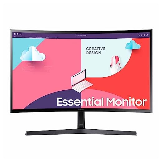 Samsung 24-Inch S36C 1800R 75Hz AMD FreeSync Curved Monitor, Black