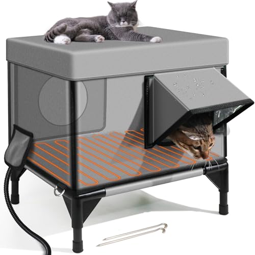 Maison de jardin chauffante pour chat de grange et extérieur