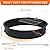 GarveeLife Fire Pit Ring with Grill Grate, 36" x 36" x 7.8" Steel Firepit Cooking Ring, Black, Round, Wood Compatible