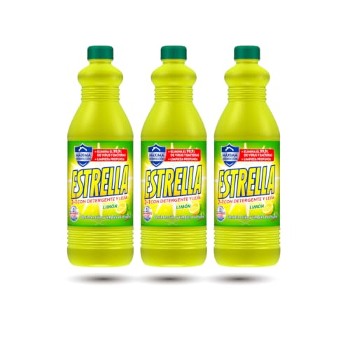 Estrella Lejía con Detergente Aroma Limón Pack 3 x 1,43 L