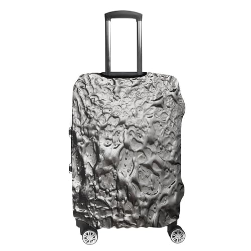 Silver Texture Travel Luggage Cover Washable Anti-scratch Suitcase Protector Dustproof Protective Cover Case for Wheeled Luggage Fits 19-32 Inch Luggage4