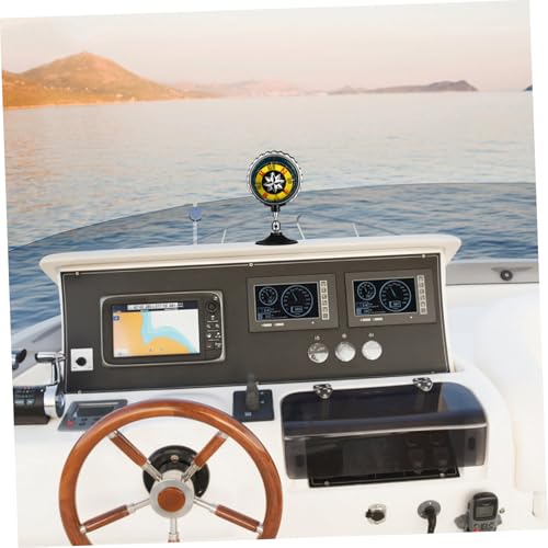Brújula de tablero pequeña con ventosa para autos y barcos miniatura 5