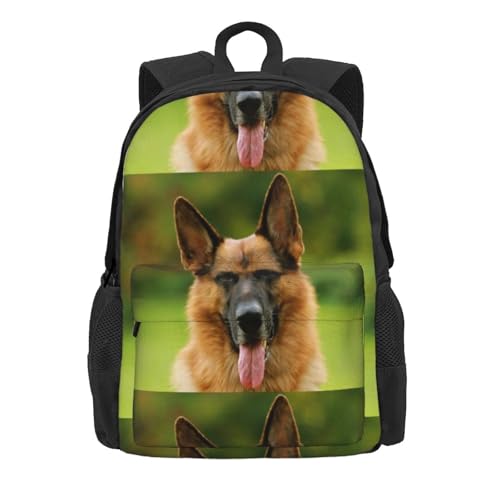 Sac à dos berger allemand avec compartiment PC 15 pouces pour école et loisirs - 2