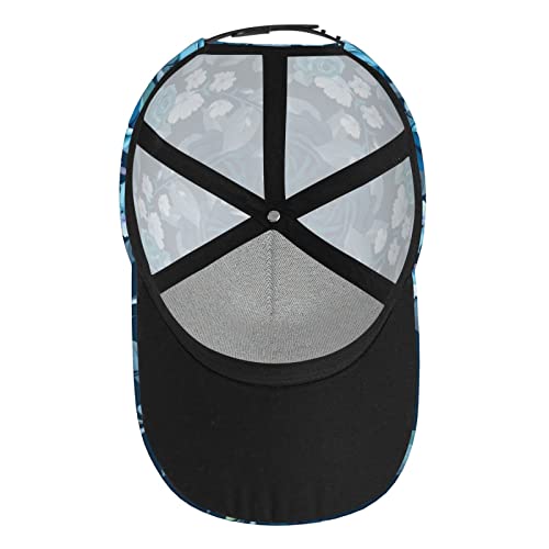 Gorra clásica trucker con estampado de girasol ajustable miniatura 6
