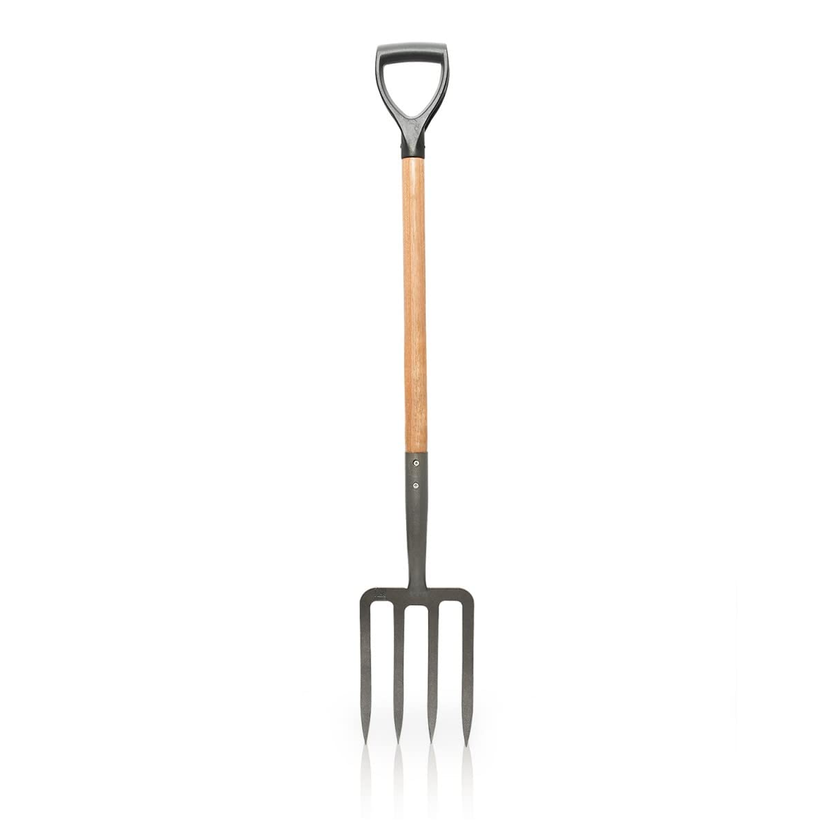 VITO - Fourche à Bêcher 4 Dents pour Sols Lourds & Caillouteux – Outil de Jardinage Idéal pour Aérer, Retourner la Terre & Décompacter – Manche Bois Poignée Y Ergonomique