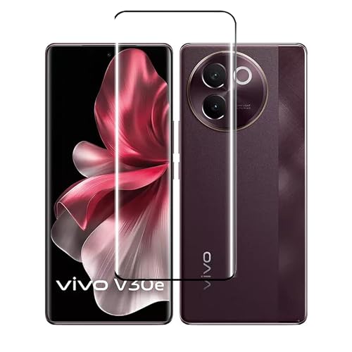 Image of Designerz hub Vivo V30e Tempered Glass | 9H Full Glue Full HD, Shatterproof, Anti Scratch Screen Guard for Vivo V30e