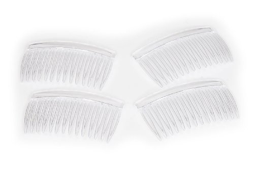 Crystal Clear Multipurpose Hair Combs - Set of Four (4)