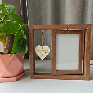 Dog Picture Frames 4×6, Dog Memorial Gifts for Loss of Dog – Rotating Wooden Picture Frame for 4×6 Photo – Pet Memorial Gifts for Dog Cat – Dog Loss Sympathy Bereavement Remembrance Gift
