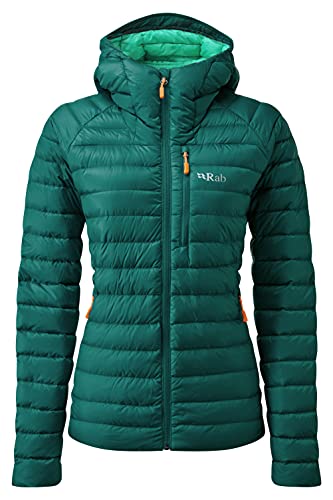 Rab Women's Microlight Alpine 700-Fill Down Hooded Puffer Jacket for Hiking & Skiing