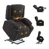 RELEVEUR ÉLECTRIQUE ET DOSSIER INCLINABLE 105°–165° : Ce fauteuil relax électrique est équipé d’une fonction d’aide au lever qui incline doucement l’assise vers l’avant pour vous aider à vous relever facilement, en réduisant la pression sur les genoux et le dos. Le dossier est réglable électriquement de 105° à 165°, permettant de passer en douceur de la position assise à une position relax idéale pour lire, regarder la télévision ou se reposer.