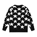Mud Kingdom 2T Toddler Boy's Sweater Cardigans V-Neck Black Long Sleeve Button Down Fall Warm Knit Outerwear Star