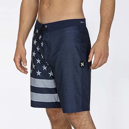 Hurley Men's Phantom Patriot 2.0 20" Board Shorts, Obsidian, 292