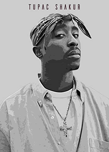 DariusCC Poster tupac shakur rappeur accessoires décoratifs pour la maison 20 x 30 cm sans cadre