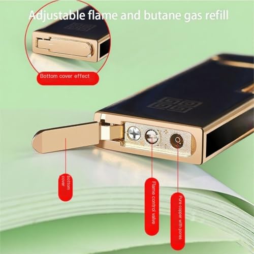 Encendedor metálico recargable de butano, diseño retro miniatura 5