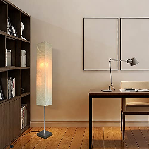 Lámpara de papel ligera con diseño de pie, pack doble ideal para espacios interiores 2