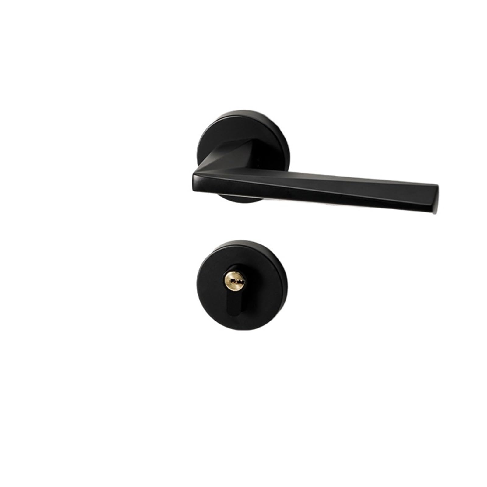 NYRXRYTCA Black Silent Interior Door Handle Bedroom Door Lock Interior Door Lock Silent Handle Lock Split Magnetic Wooden Door Lock(E door lock)