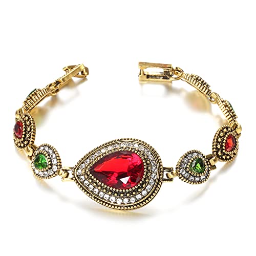 Bracelet cristal rouge romantique pour soirée et cocktail