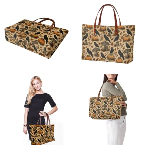 Image of Top Handle Purse for Women, Large Tote Handbag With PU Wallet Set, Gift for Mom