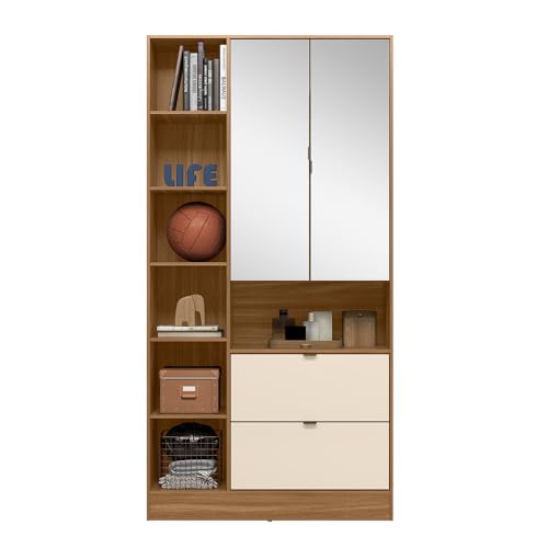 Armario Multiuso 2 Portas 2 Gavetas com Espelho Joy Amendola