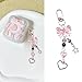 xbiez Stylish Key Chain Fashionable Bowknot Keyrings Butterfly Knot Keychain for Women Girls Bear Heart Phone Decoration, 4