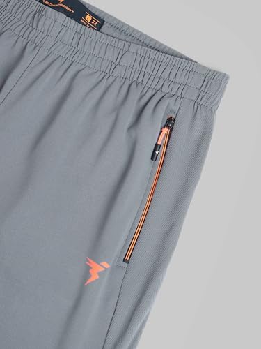 Image of TECHNOSPORT Mens Polyester Slim Fit Activewear Track Pant with SPF50+ for Running, Workout Wear Antimicrobial & Quick Dry