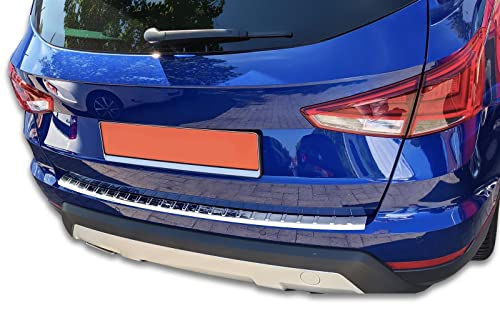 Recambo | Protector de Parachoques trasero | Compatible con Seat Arona | a Partir de 2017 | Acero Inoxidable Cromado | Protección borde de carga