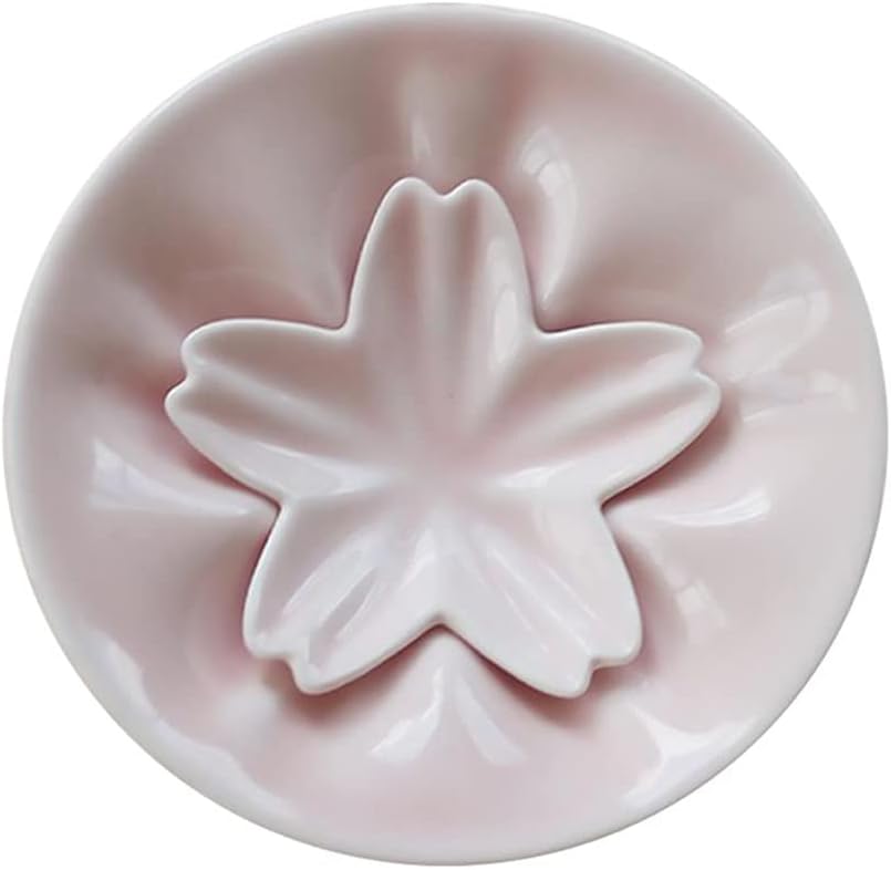 Ceramics Blossoms Seasoning Dish Sauce Vinegar Dipping with Mini Chopstick Rest Tableware(black-JoJo's Bizarre Adventure1)