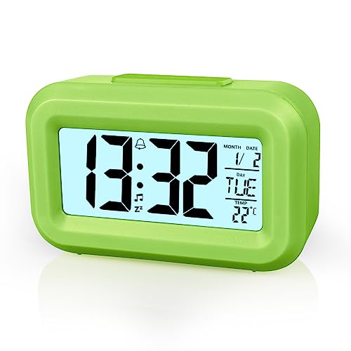 Vicloon Sveglia Digitale, Batteria Digitale Sveglia con Ampio Display a LED, Sveglia da Comodino con Temperatura, LED...