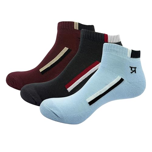 Image of PRASTHAN Sports Unisex Nylon Cotton Ankle Length Socks Made With Breathable Anti Odour & Moisture Absorbent Combed Cotton with a Extra Durable.