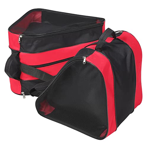Gogogmee 2Pcs Thickened Roller Skate Bag Portable Ice Skate Holder with Shoulder Straps Durable Skating Shoe Storage Pouch for Inline and Figure Skates