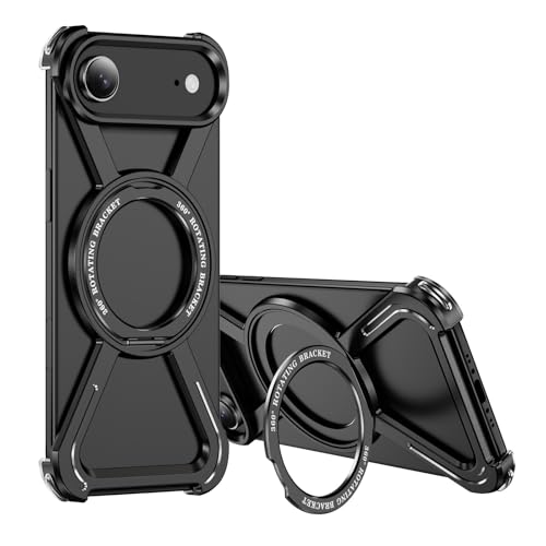 Case iPhone 17 Air 6.5" antichoc noir QIWEIQING housse de protection à anneau